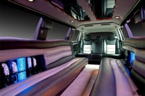 A car with many seats in it