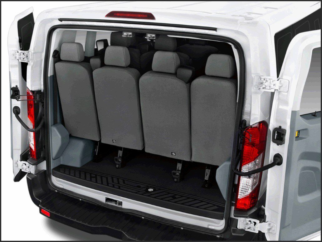 A van with the back seats folded down.